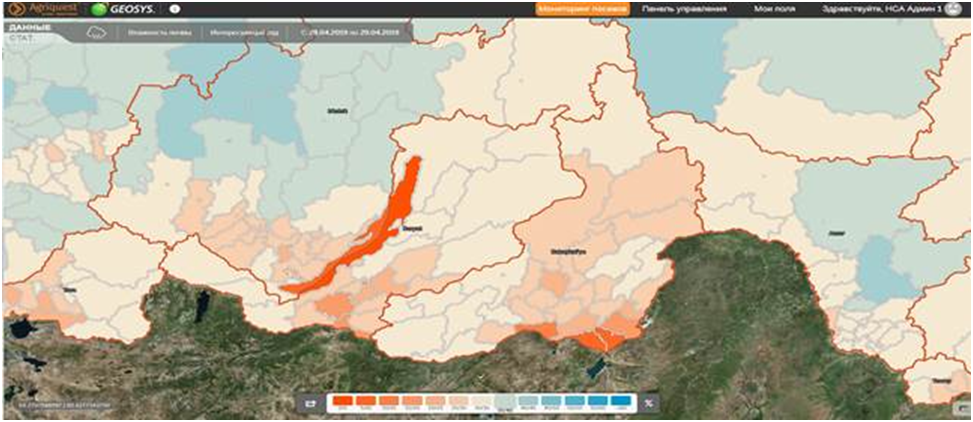 Засухи карта россии